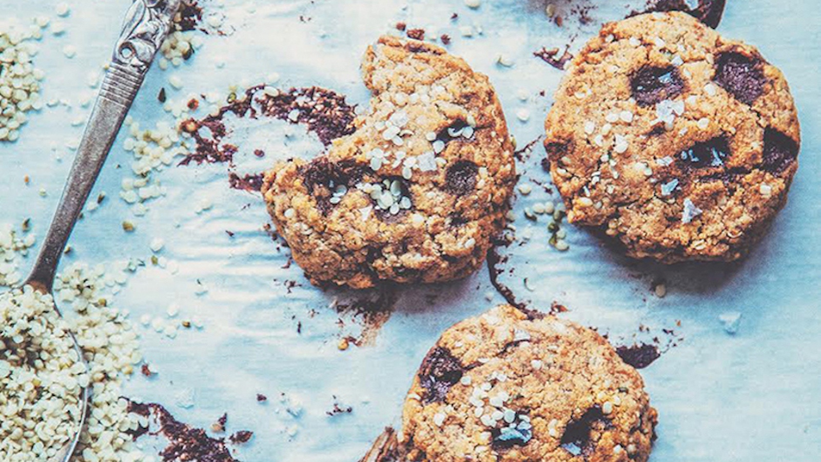 Quick Almond Butter Cookies with Coconut, Hemp & Flax
