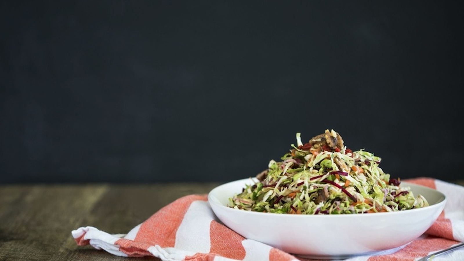 Brussels Sprouts, Cranberry & Walnut Salad