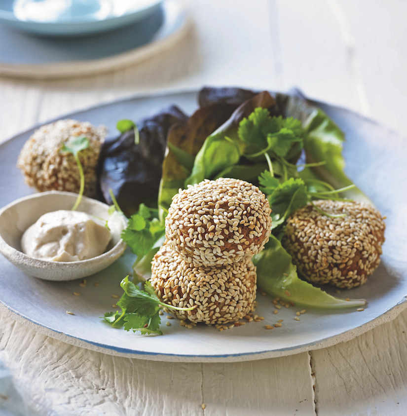 Sunflower Seed Falafel Balls With Tahini Dipping Sauce FOOD MATTERS®