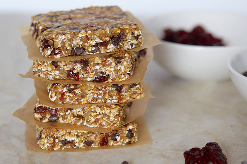GlutenFree NoBake Chocolate Cherry Breakfast Bars FOOD MATTERS®