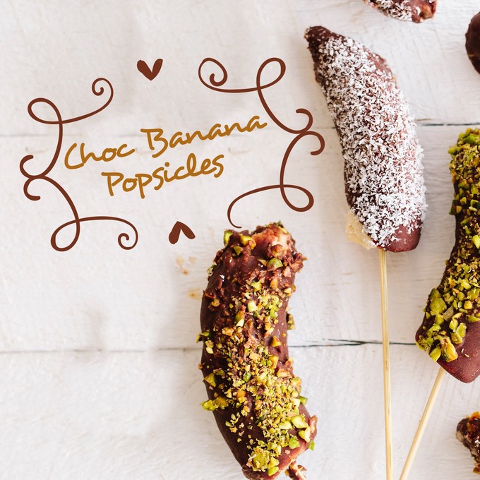 Get the recipe here: https://www.foodmatters.com/recipe/chocolate-covered-banana-popsicles