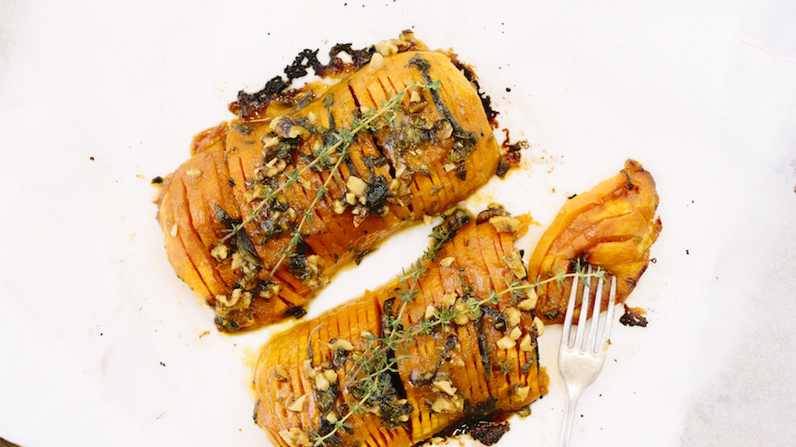 Maple Walnut Hasselback Butternut Squash