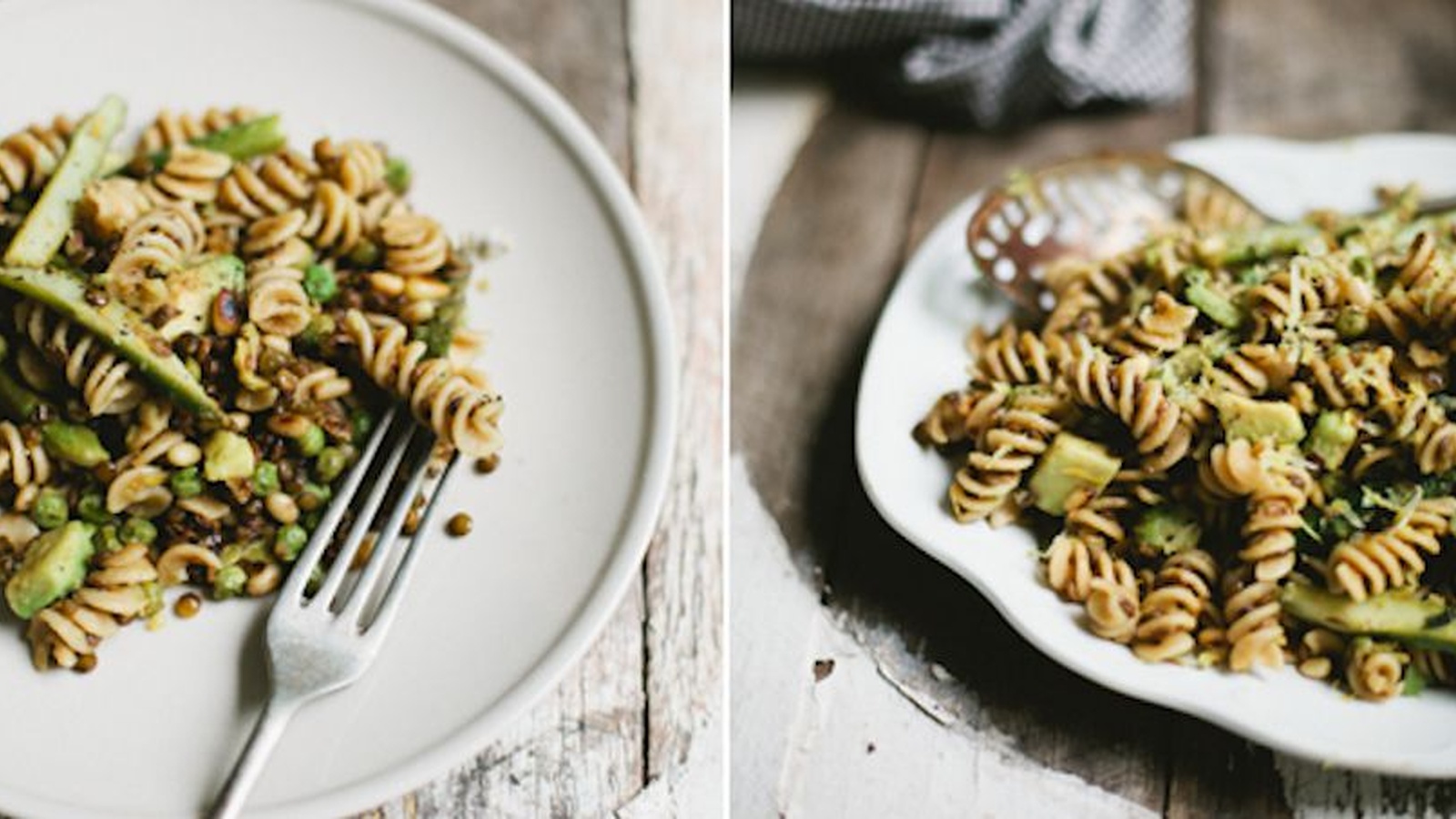 Spelt Pasta With Greens, Lentils, Sage & Lemon