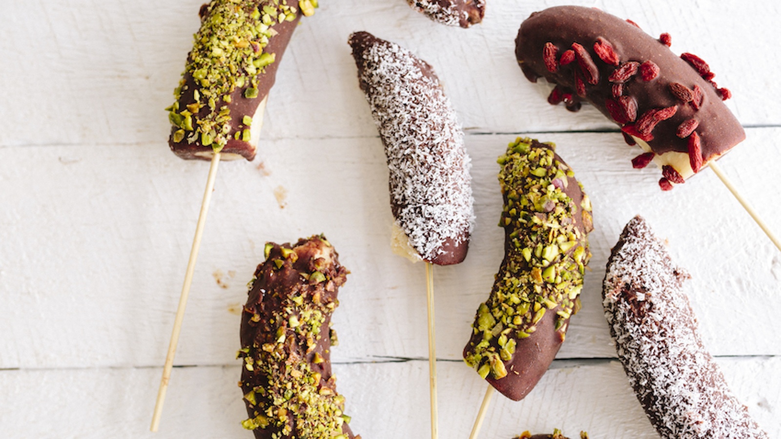 Chocolate Covered Banana Popsicles