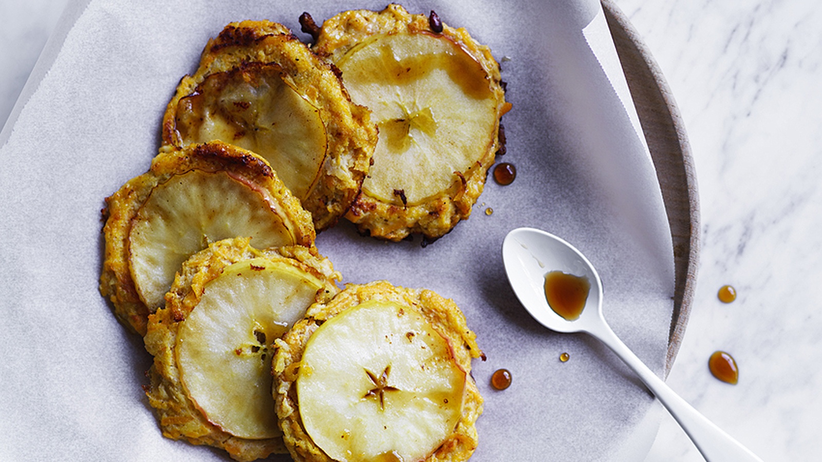 Spiced Almond Fritters With Pumpkin And Apple