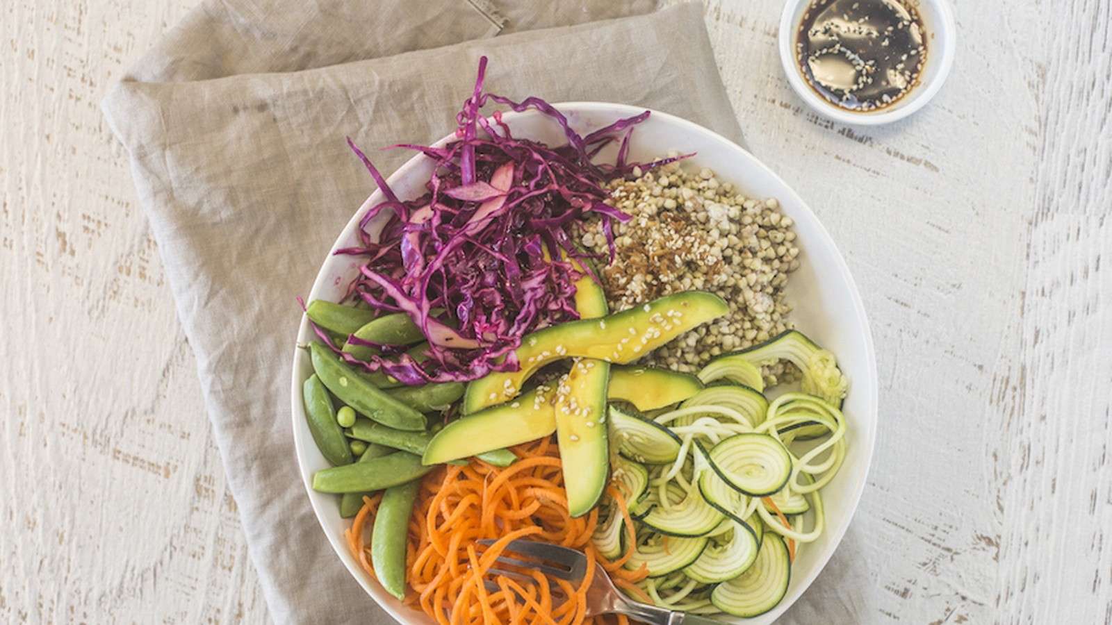 Buddha Bowl With Tamari Ginger Dressing