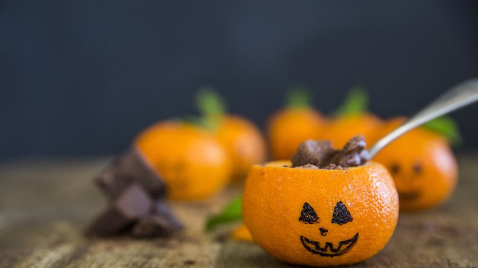 Chocolate Mousse Jack O' Lanterns