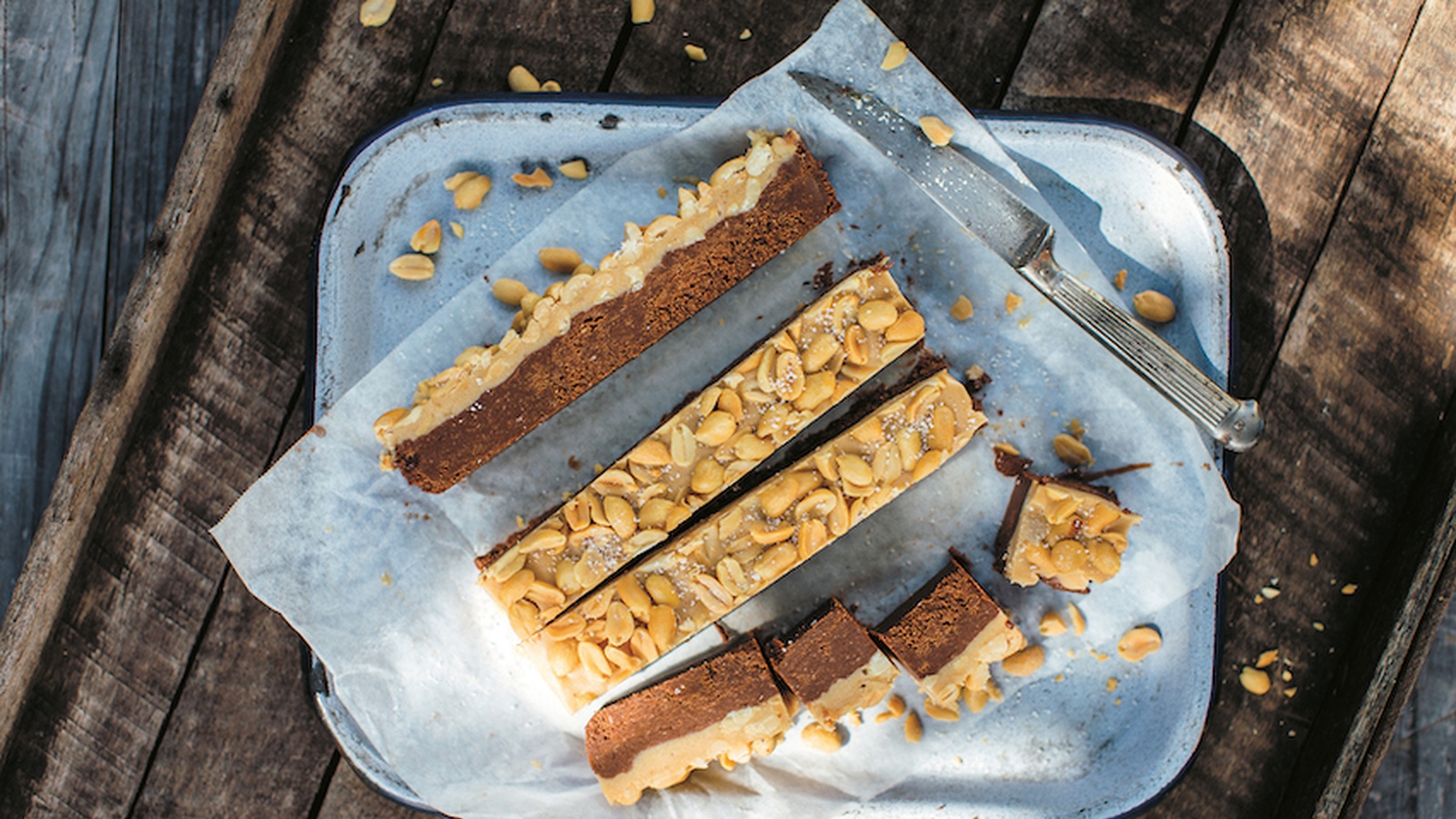 Layered Salted Caramel Peanut Fudge