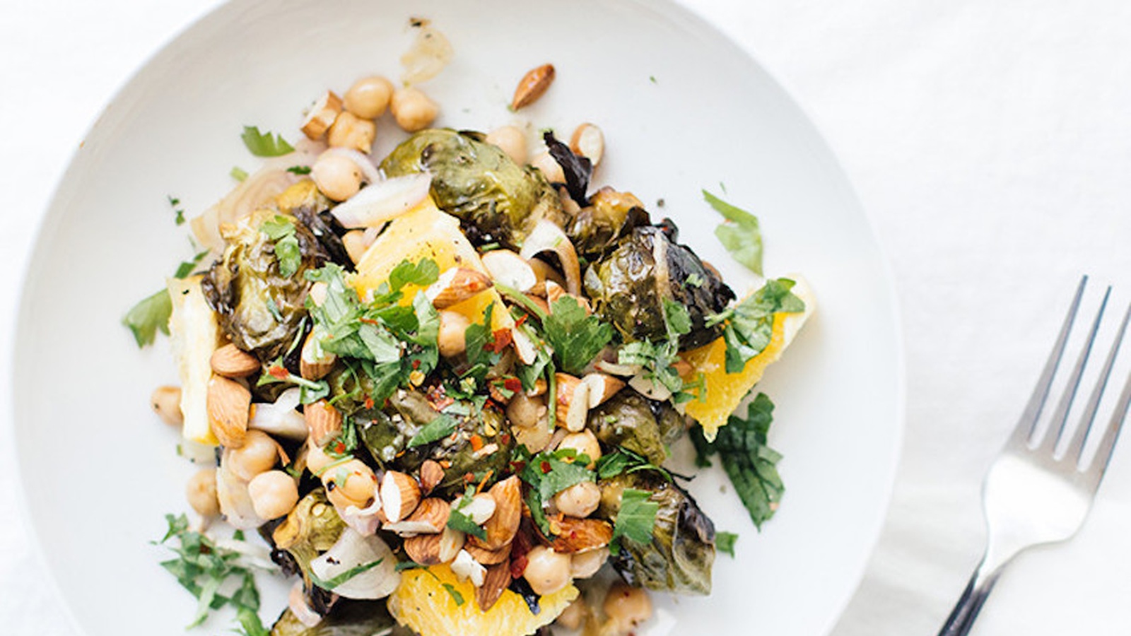 Citrus Chickpea & Brussel Sprout Salad | FOOD MATTERS®