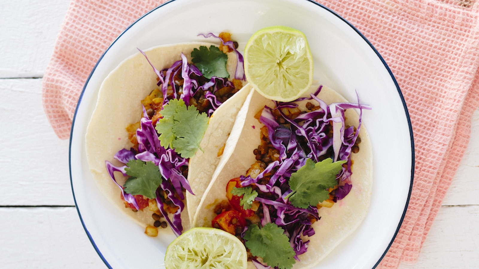 Lentil Tacos With Creamy Lime Dressing
