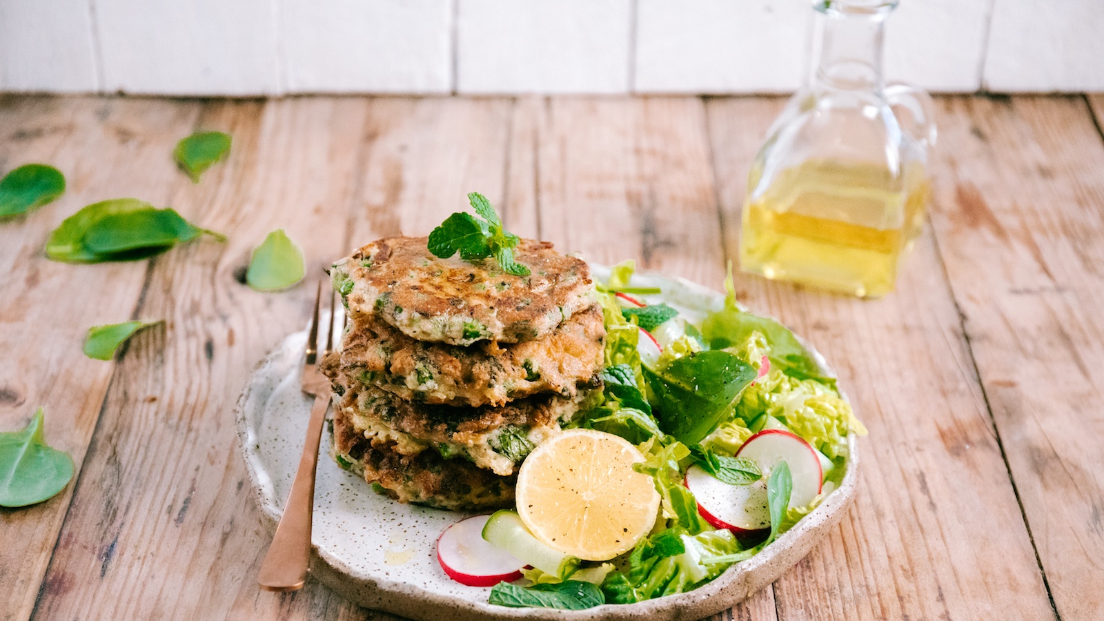 Green Pea & Mint Fritters