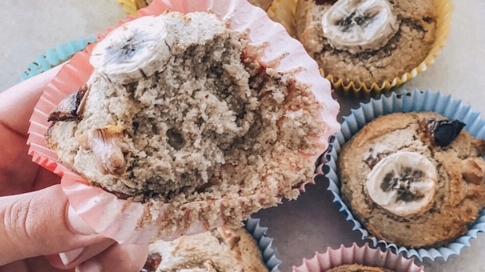 Vegan Banana, Date & Walnut Muffins