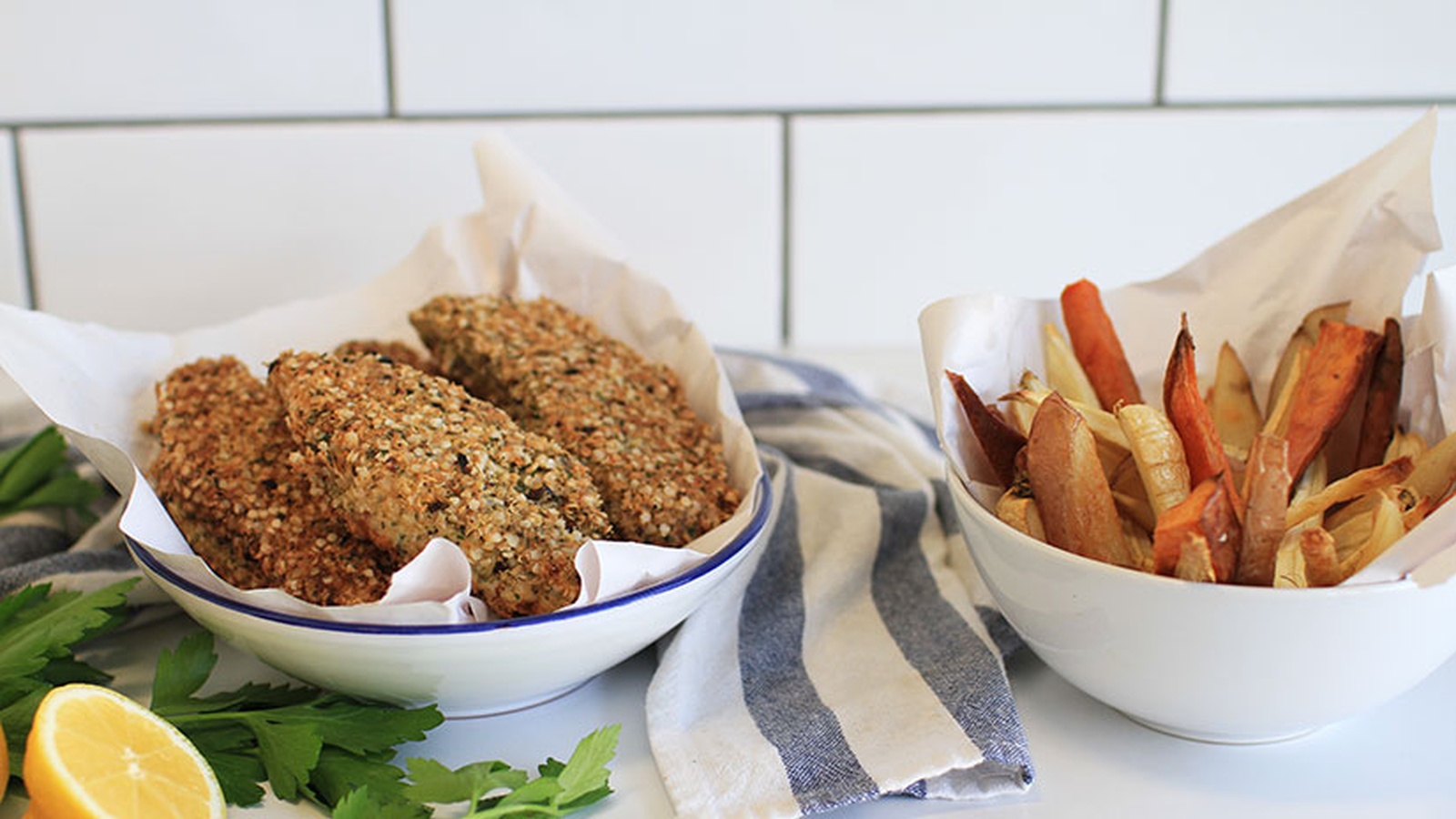 Healthier fish and chips recipe