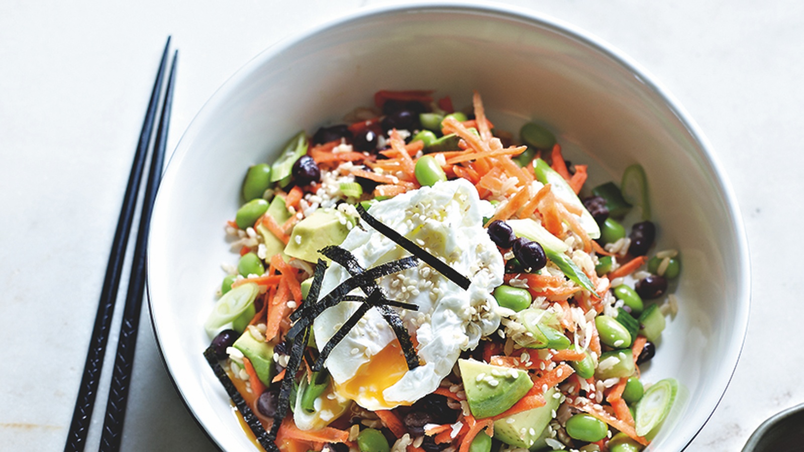 Adzuki Bean, Brown Rice And Edamame Sushi Salad