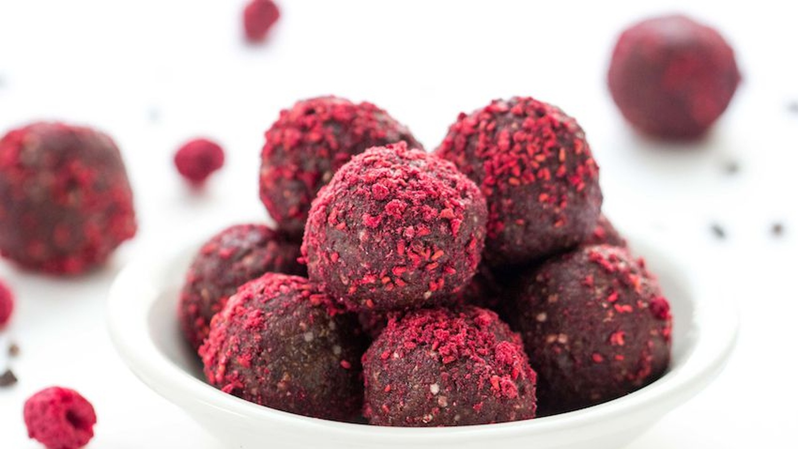 No Bake Raspberry Chocolate Truffles