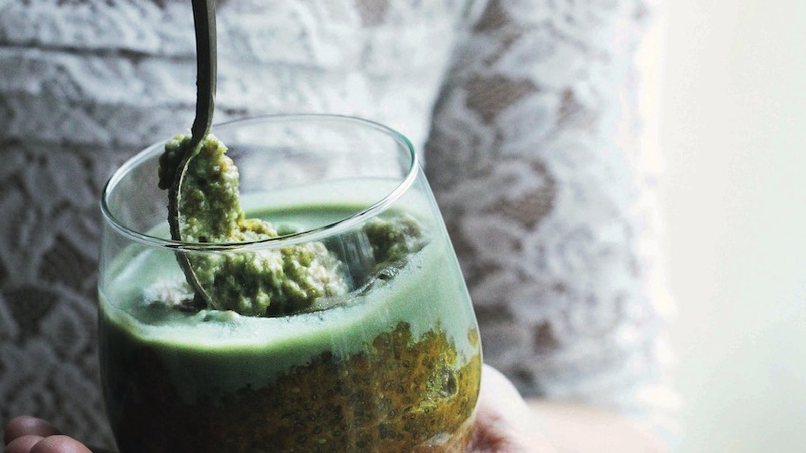 Pumpkin-Chia Pudding With Matcha