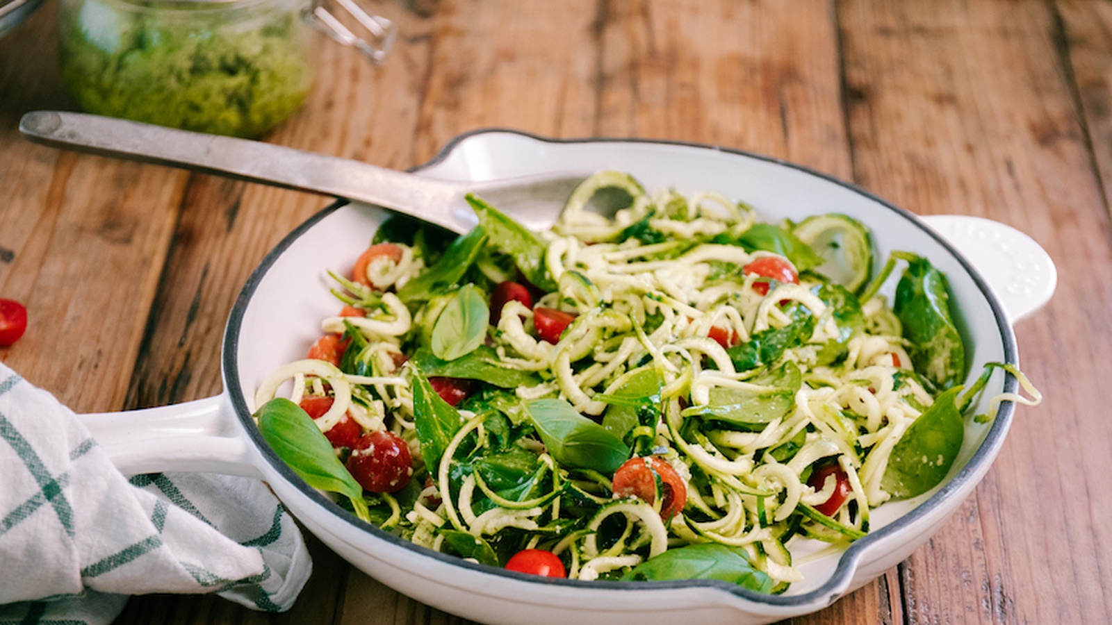 Zucchini Linguini with Basil Pesto FOOD MATTERS®