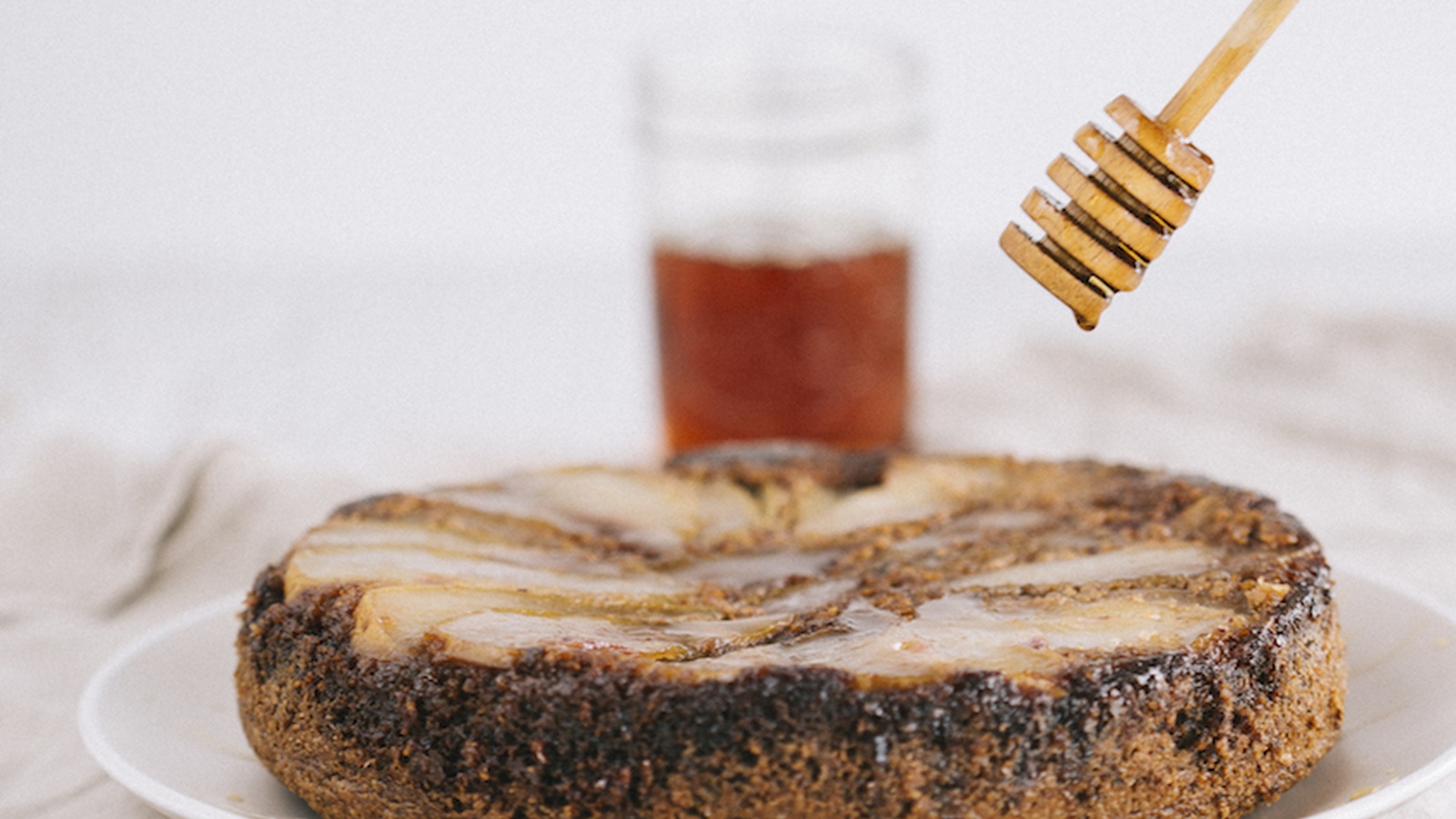 Upside Down Ginger And Pear Cake