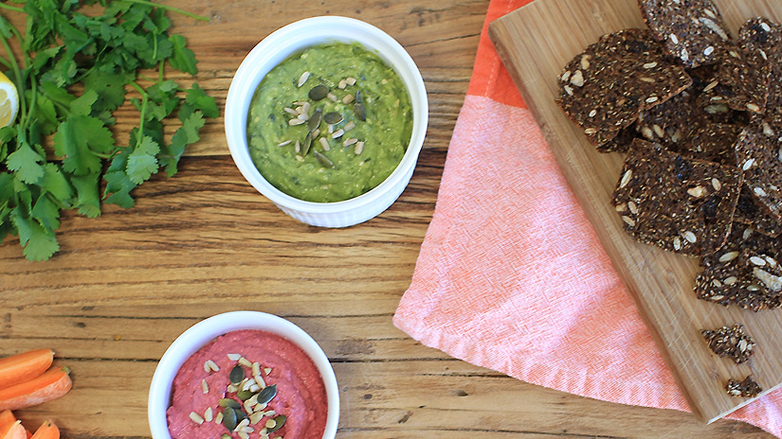 Nut & Seed Crackers With Dips (Recipe)