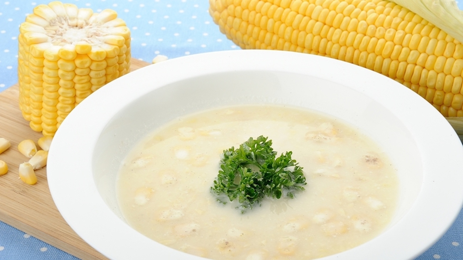 Raw Sweet Corn and Celery Soup