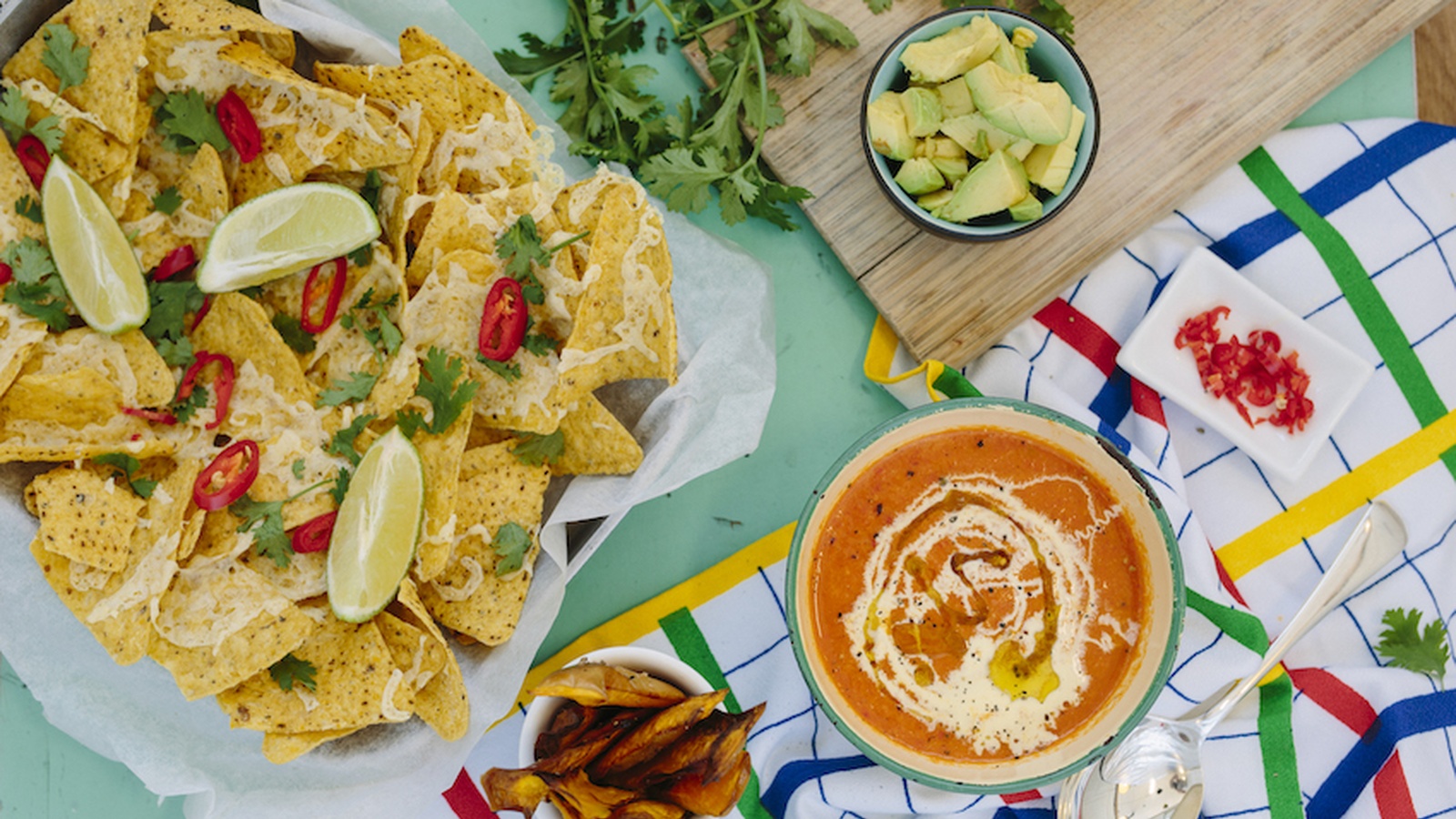 Mexican Soup With Nacho Dippers