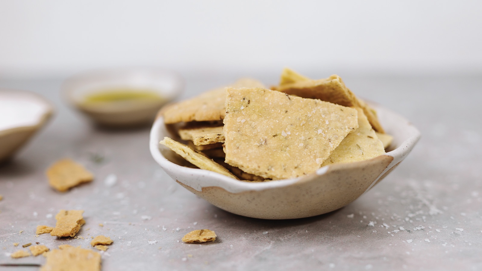 Rosemary & Sea Salt Cassava Crackers