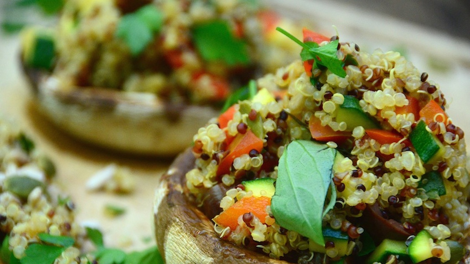 Quinoa Stuffed Mushrooms