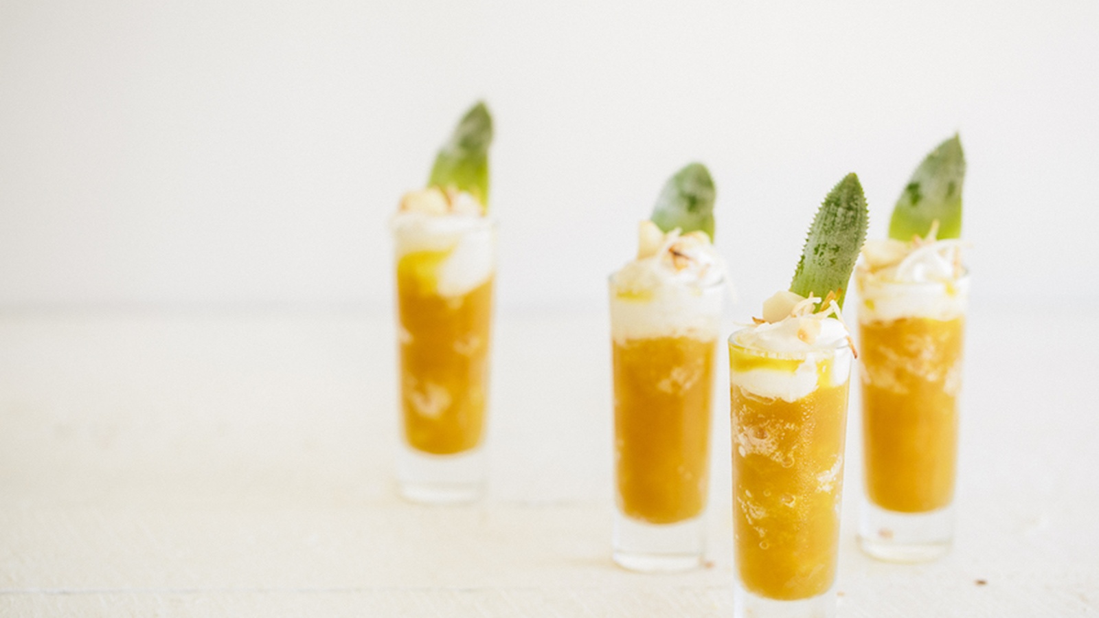 Pineapple Granita with Coconut Yogurt & Toasted Coconut Macadamia