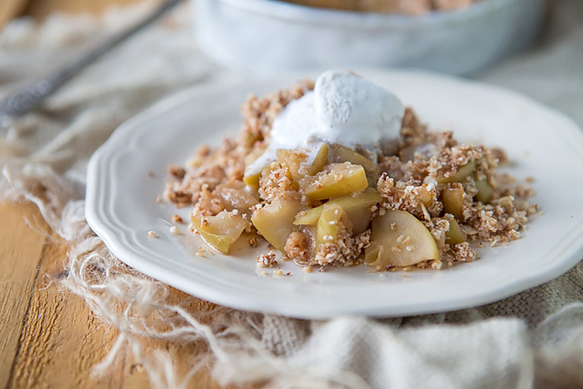 Vegan and Gluten Free Classic Apple Crumble | FOOD MATTERS®