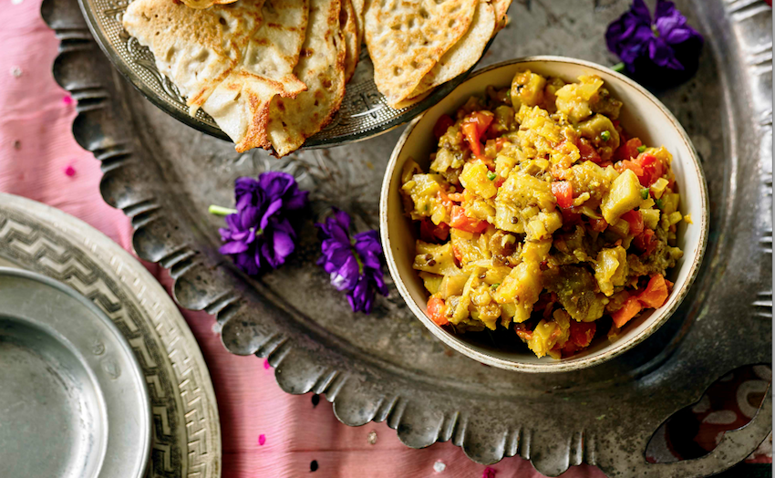Eggplant Bharta Recipe With Indian Dosas FOOD MATTERS®