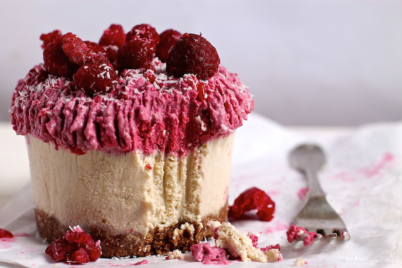Raspberry And White Chocolate ‘Cheesecake’ (Valentine’s Day Recipe) | FOOD MATTERS®