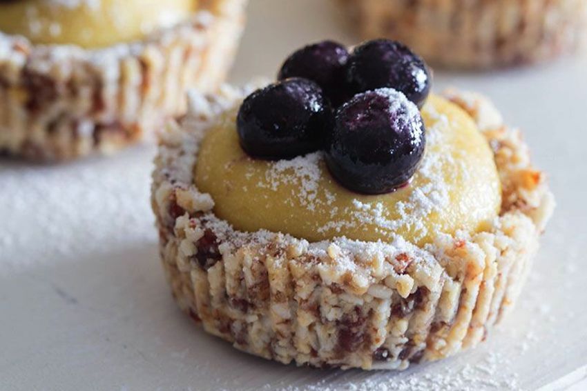 Raw Lemon Blueberry Tartlets | FOOD MATTERS®
