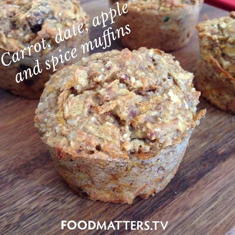 Carrot, Date, Apple &amp; Spice Muffins (Recipe)
 | FOOD MATTERS®