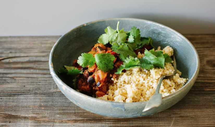Eggplant & Tomato Curry With Millet (Recipe) | FOOD MATTERS®
