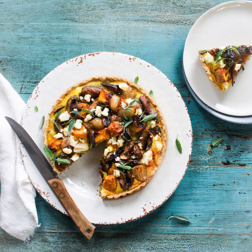 Mushroom, Shallot And Pumpkin Tart (Recipe) | FOOD MATTERS®