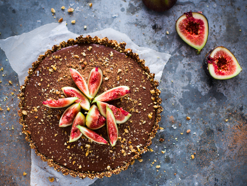 Salted Caramel, Chocolate and Fig Tart (Recipe) | FOOD MATTERS®