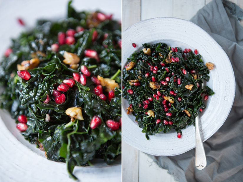 Pomegranate, Crunchy Walnut & Kale Salad | FOOD MATTERS®