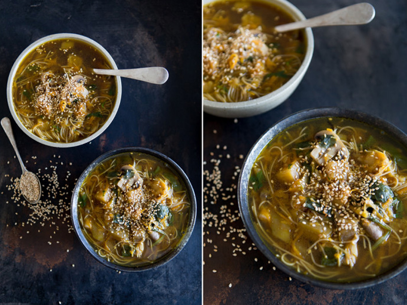 Miso Eggplant and Gluten-Free Noodle Soup | FOOD MATTERS®