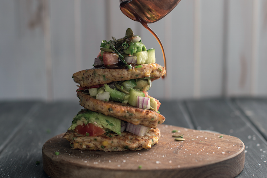 Corn Fritters with Avocado Salsa