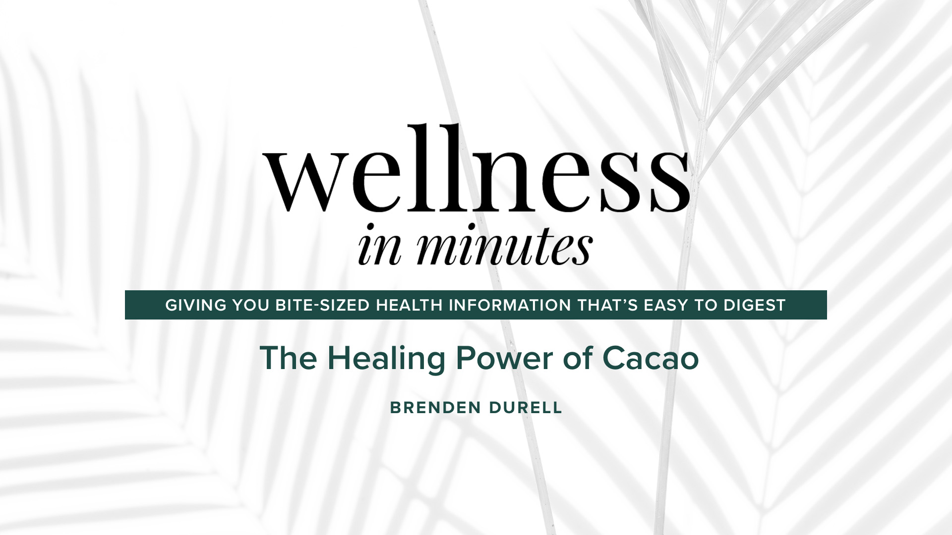Listen on the Food Matters YouTube.