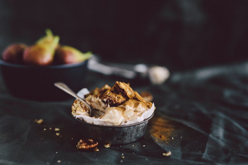 Caramelized Figs with Nut Crunch and Coconut Nice Cream | FOOD MATTERS®