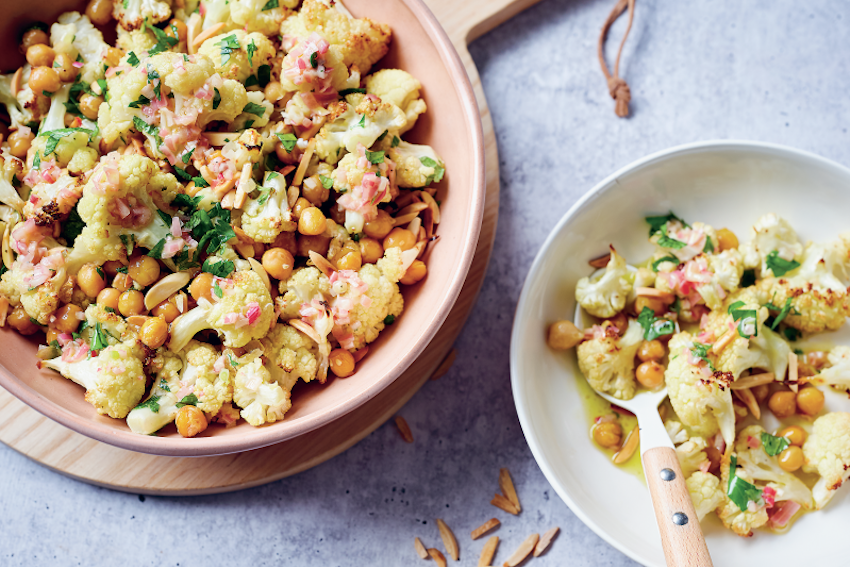 Roasted Cauliflower Chickpea & Almond Salad | FOOD MATTERS®