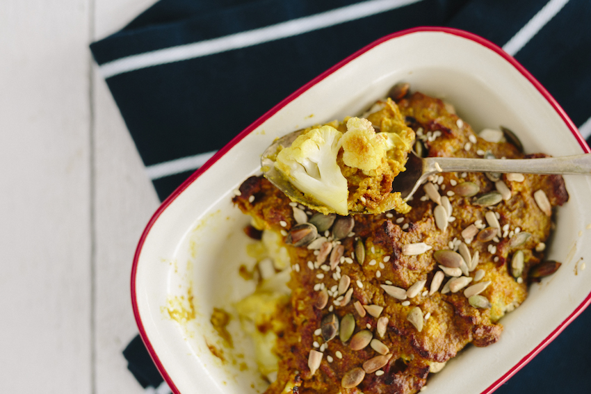 Vegan Cauliflower Cheese Bake | FOOD MATTERS®