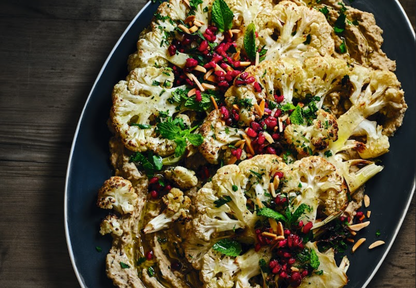 Cauliflower Steaks with Smoky Baba Ghanoush | FOOD MATTERS®