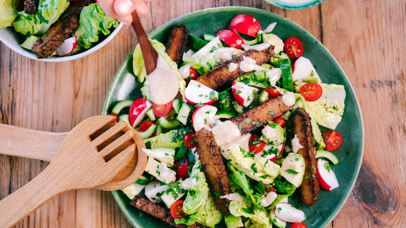 Chopped Salad with Ginger Miso Tempeh | FOOD MATTERS®