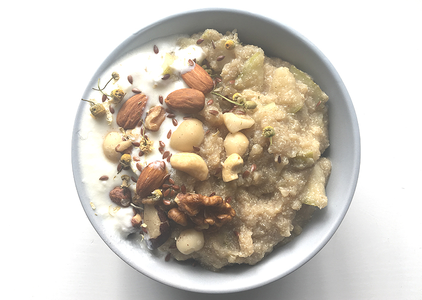 Chamomile, Cinnamon and Pear Porridge | FOOD MATTERS®