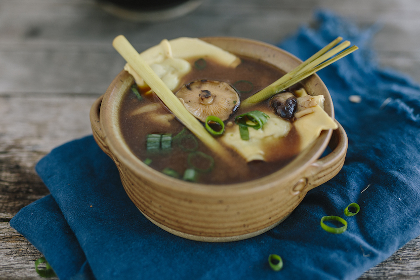 Quick &amp; Easy Edamame Dumplings With Vegetable Broth
 | FOOD MATTERS®