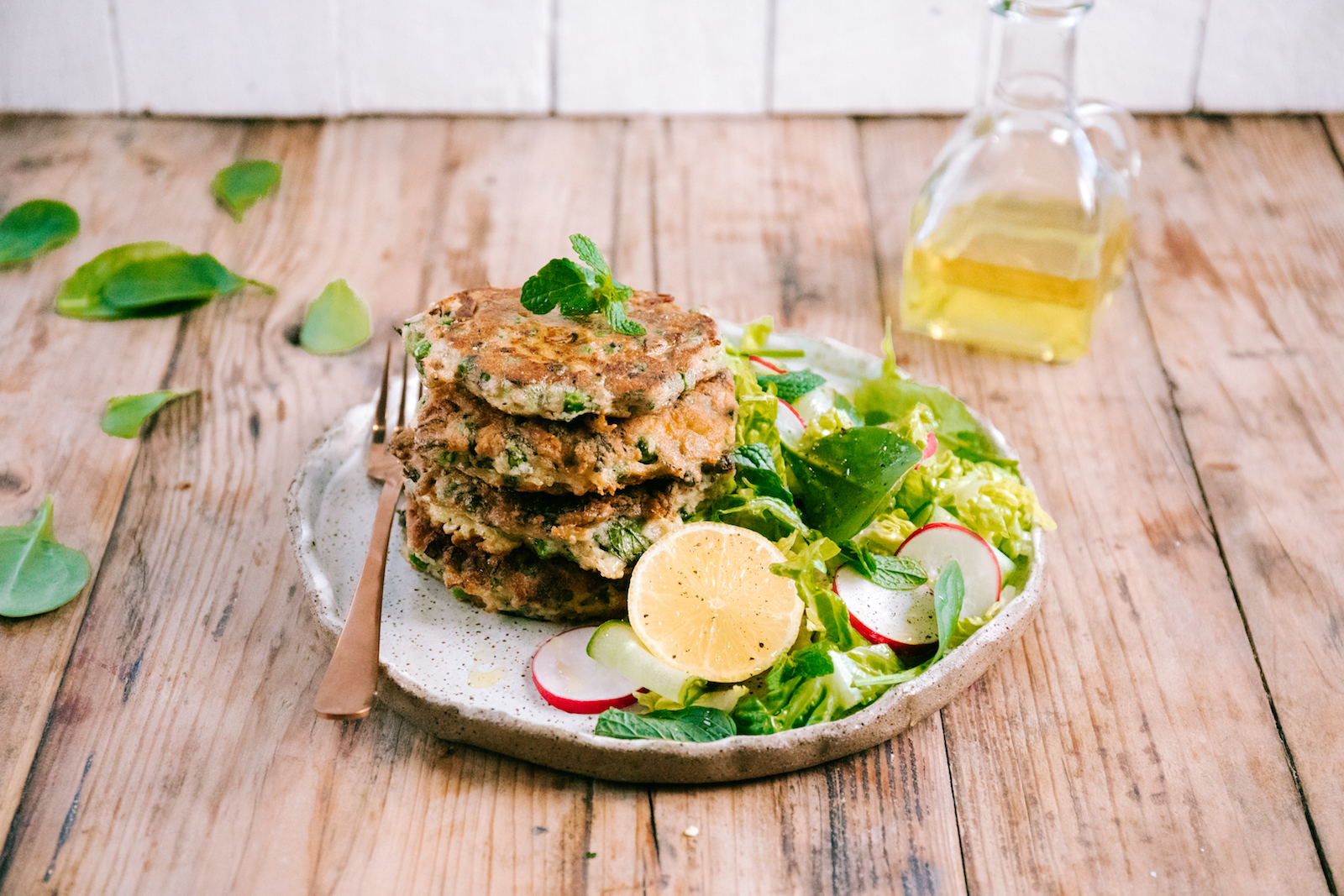 Green Pea & Mint Fritters | FOOD MATTERS®