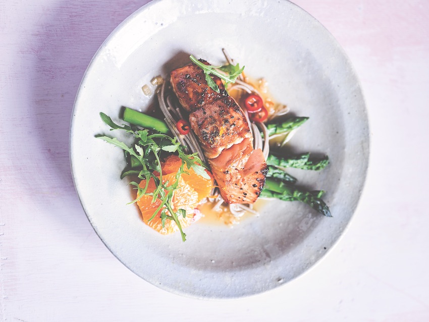 Honey Tamari Salmon with Citrus Soba Noodles | FOOD MATTERS®
