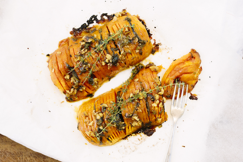 Maple Walnut Hasselback Butternut Squash | FOOD MATTERS®